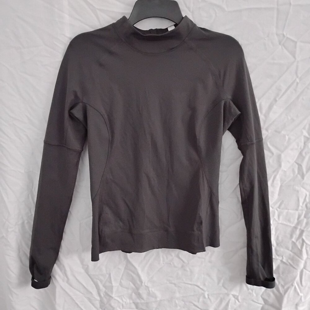 Lululemon Quickflash Pullover Size 6 Graphite Grey - image 4